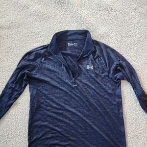 Large Navy Blue Under Armour Half Zip Shirt